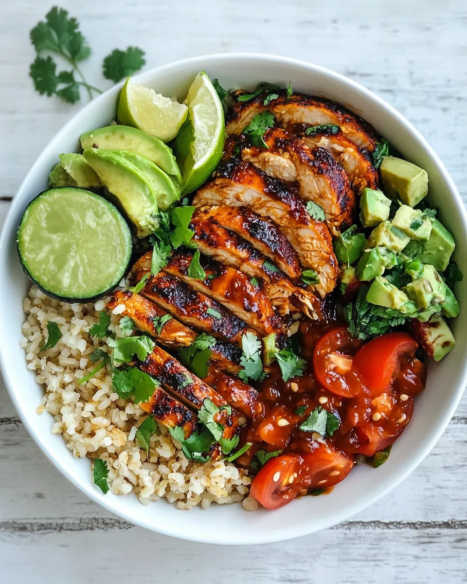 Classic Honey Chipotle Chicken Bowls. dish photo