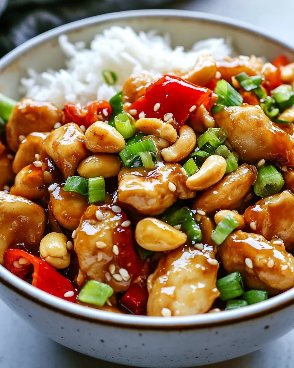 Homemade Honey Coconut Cashew Chicken Stir Fry photo