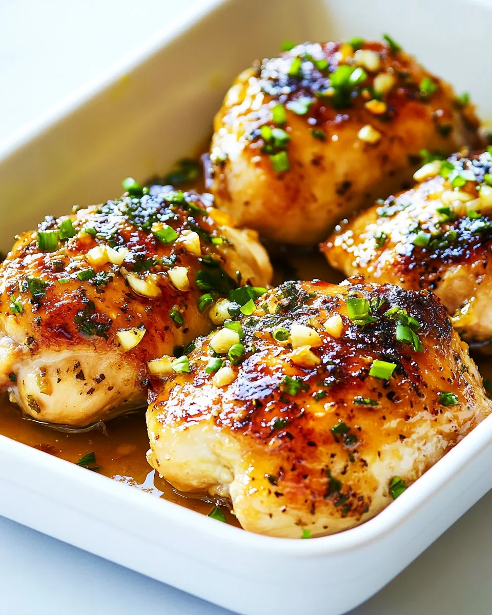 delicious Honey Dijon Garlic Chicken shot