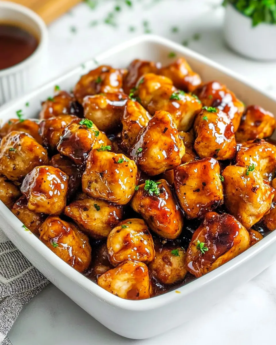 Easy Honey Garlic Chicken Bites recipe photo