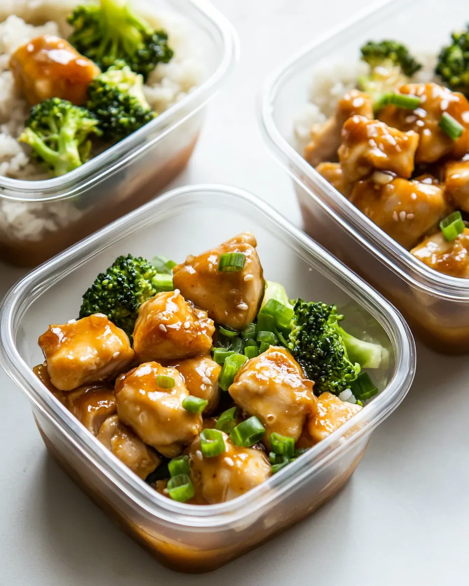 Delicious Honey Ginger Chicken Meal Prep Bowls dish photo