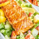 Homemade Honey Lemon-Glazed Salmon Salad photo