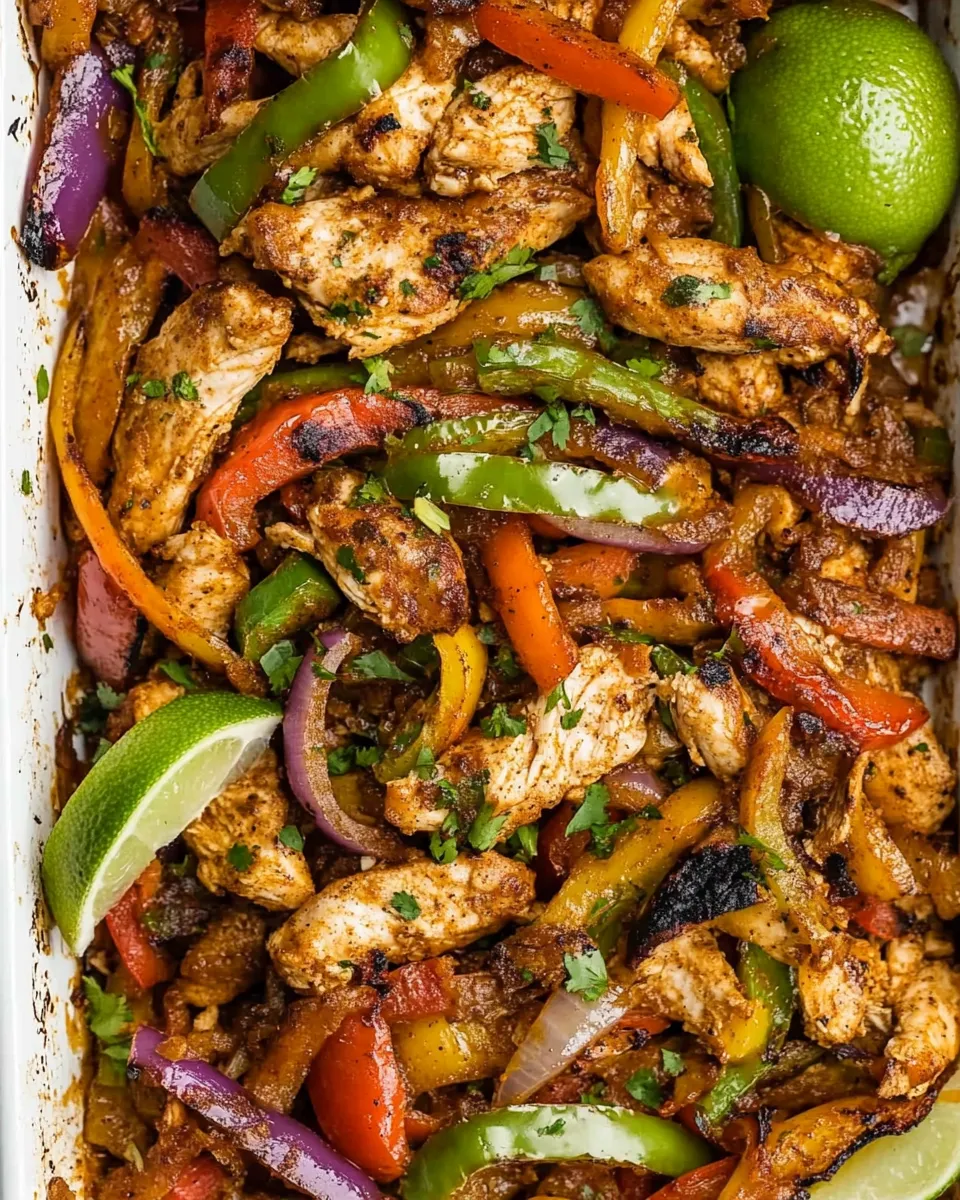 Homemade Honey Lime Baked Chicken Fajitas photo