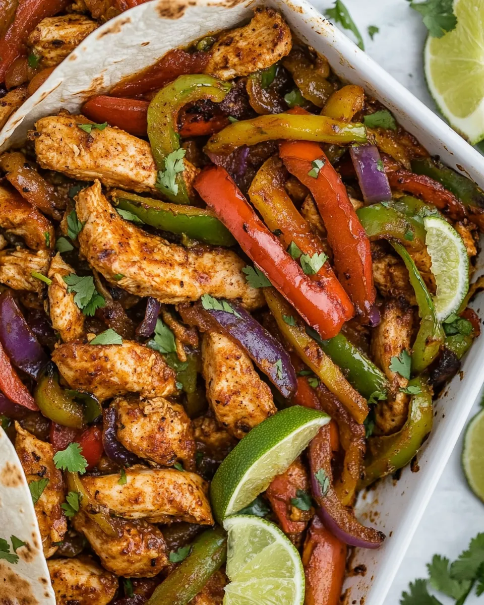 Classic Honey Lime Baked Chicken Fajitas image