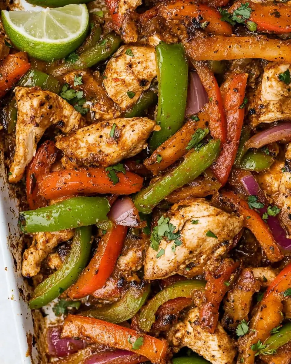 Easy Honey Lime Baked Chicken Fajitas picture