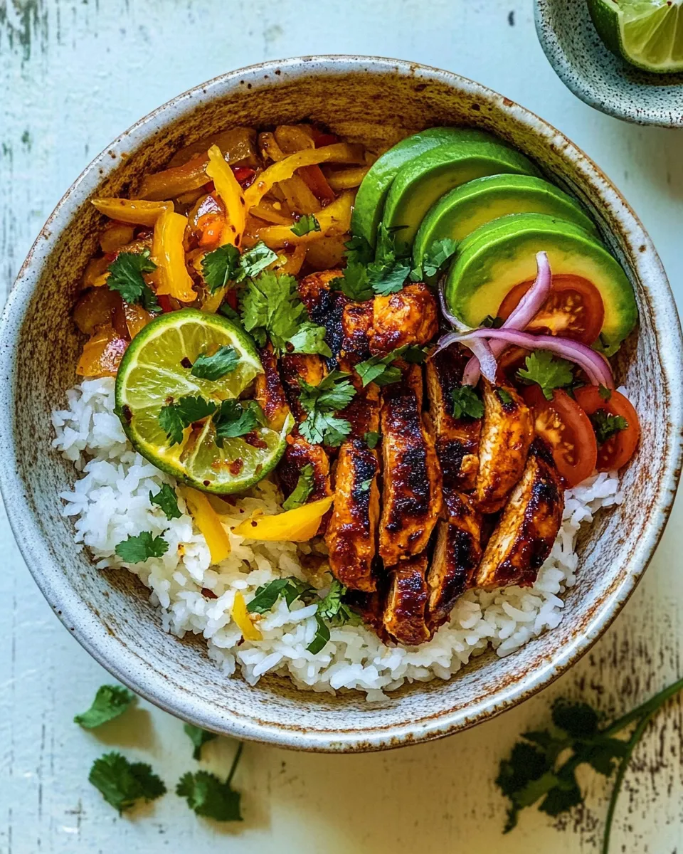 Classic Honey Lime Chili Chicken Bowls. dish photo