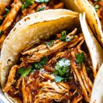 Homemade Honey Lime Salsa Verde Slow Cooker Chicken Tacos recipe photo