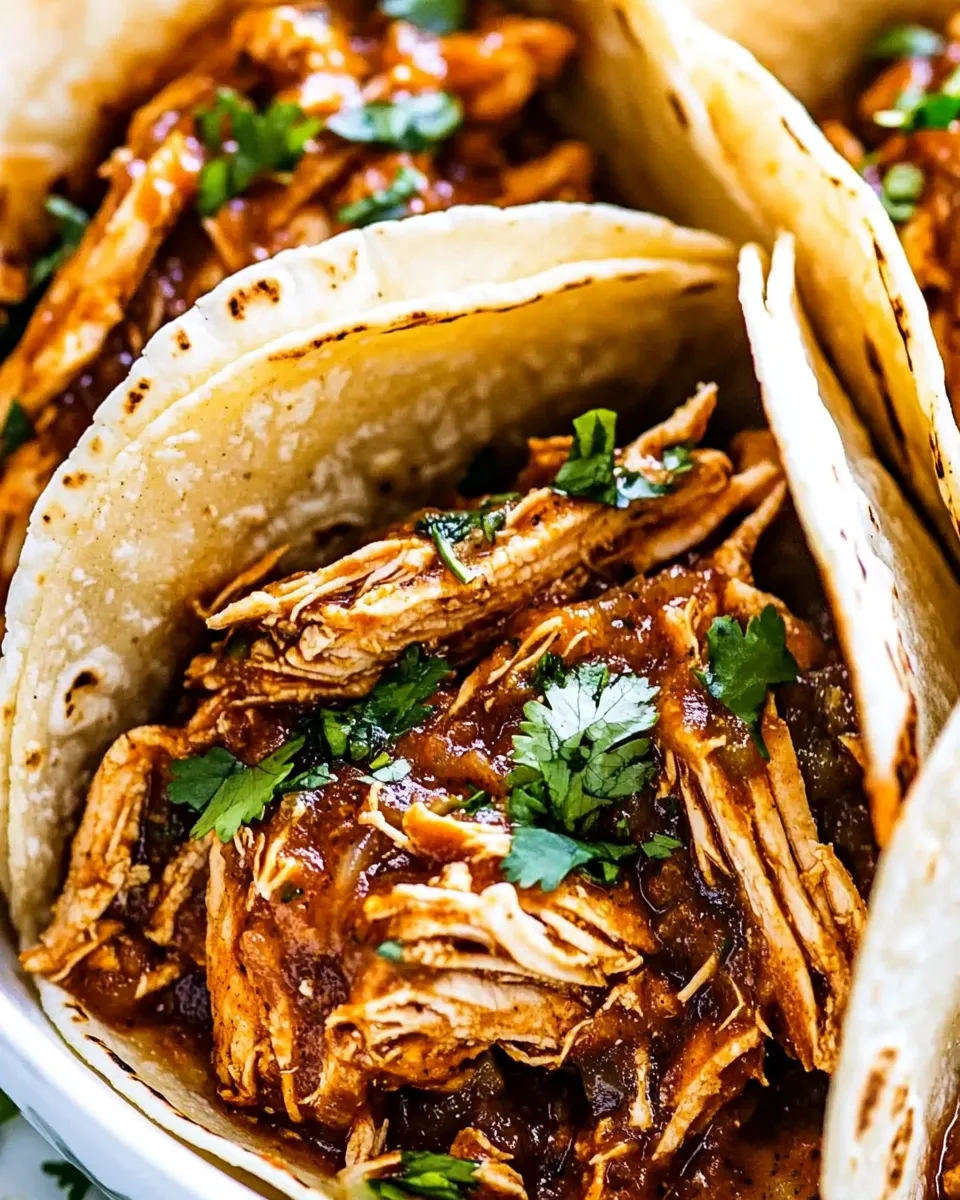 Homemade Honey Lime Salsa Verde Slow Cooker Chicken Tacos recipe photo