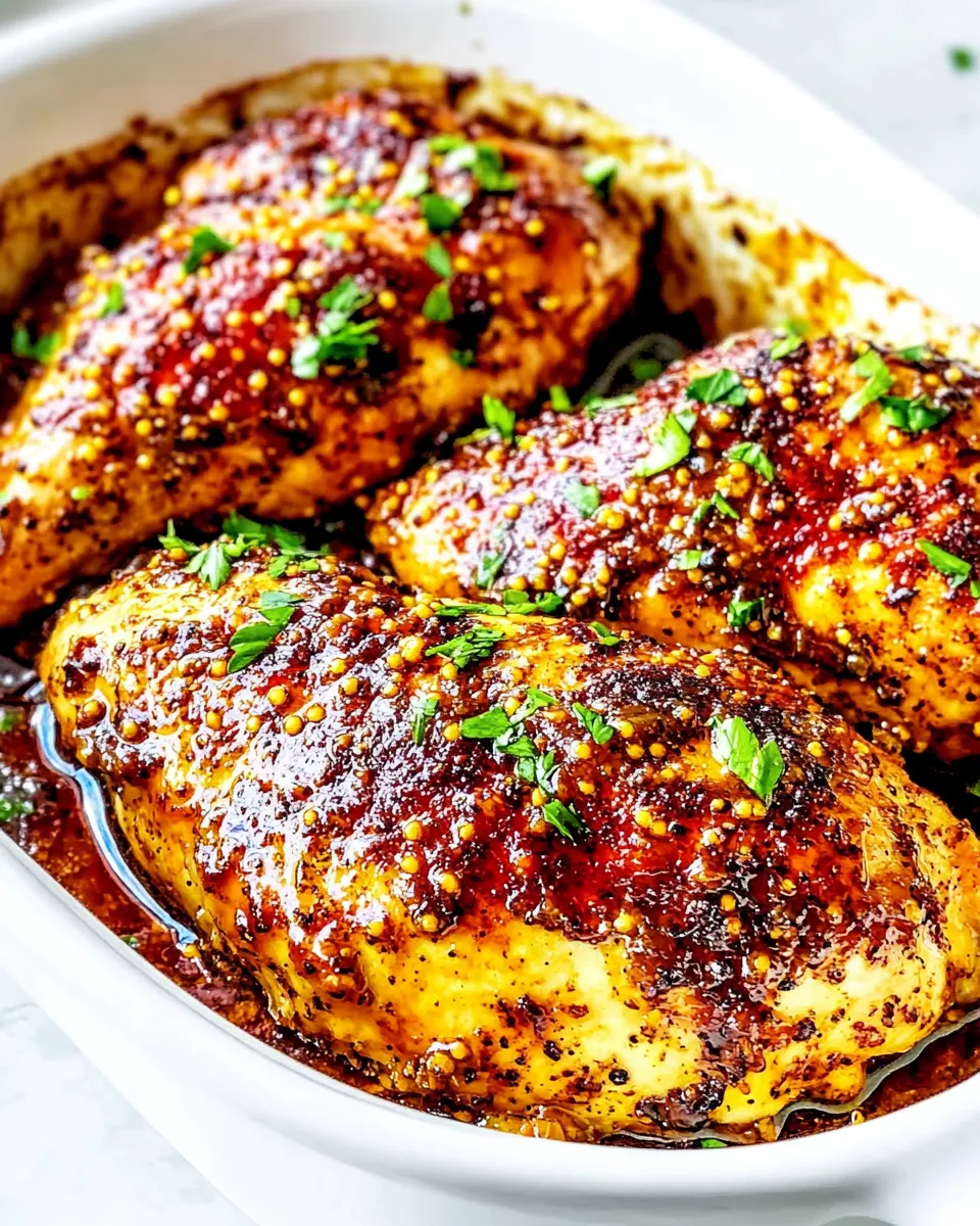 Delicious Honey Mustard Baked Chicken plate image