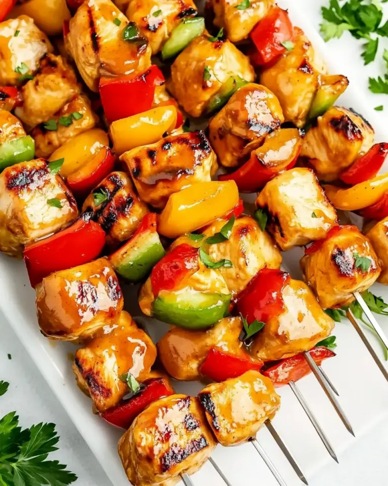 Homemade Honey Mustard Chicken Kabobs photo