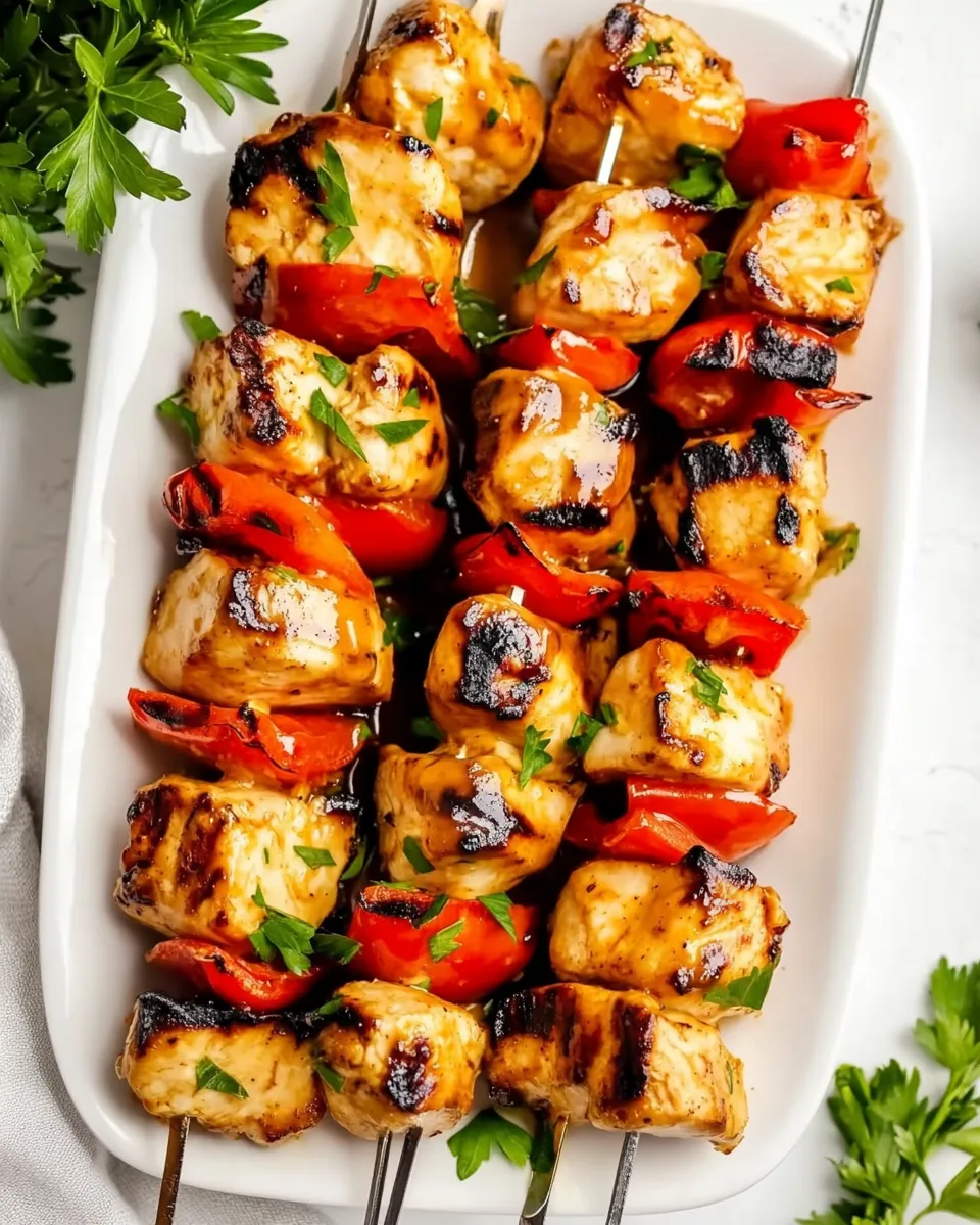 Classic Honey Mustard Chicken Kabobs recipe image