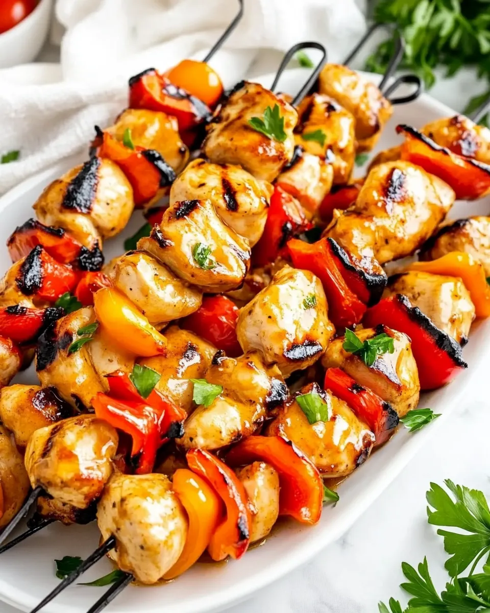 Easy Honey Mustard Chicken Kabobs dish photo
