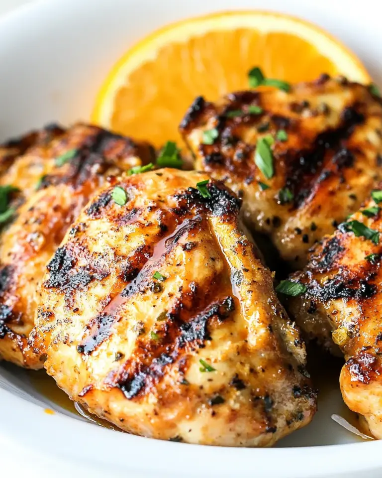 Homemade Honey Orange Grilled Chicken photo