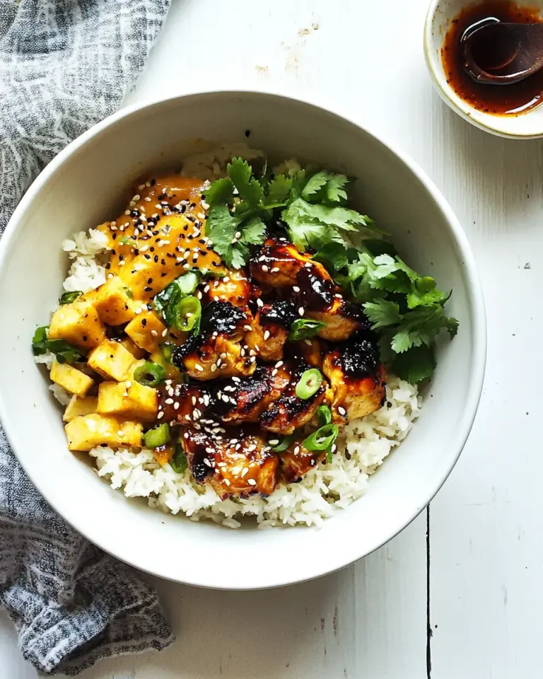Homemade Honey Sriracha Chicken Bowls photo