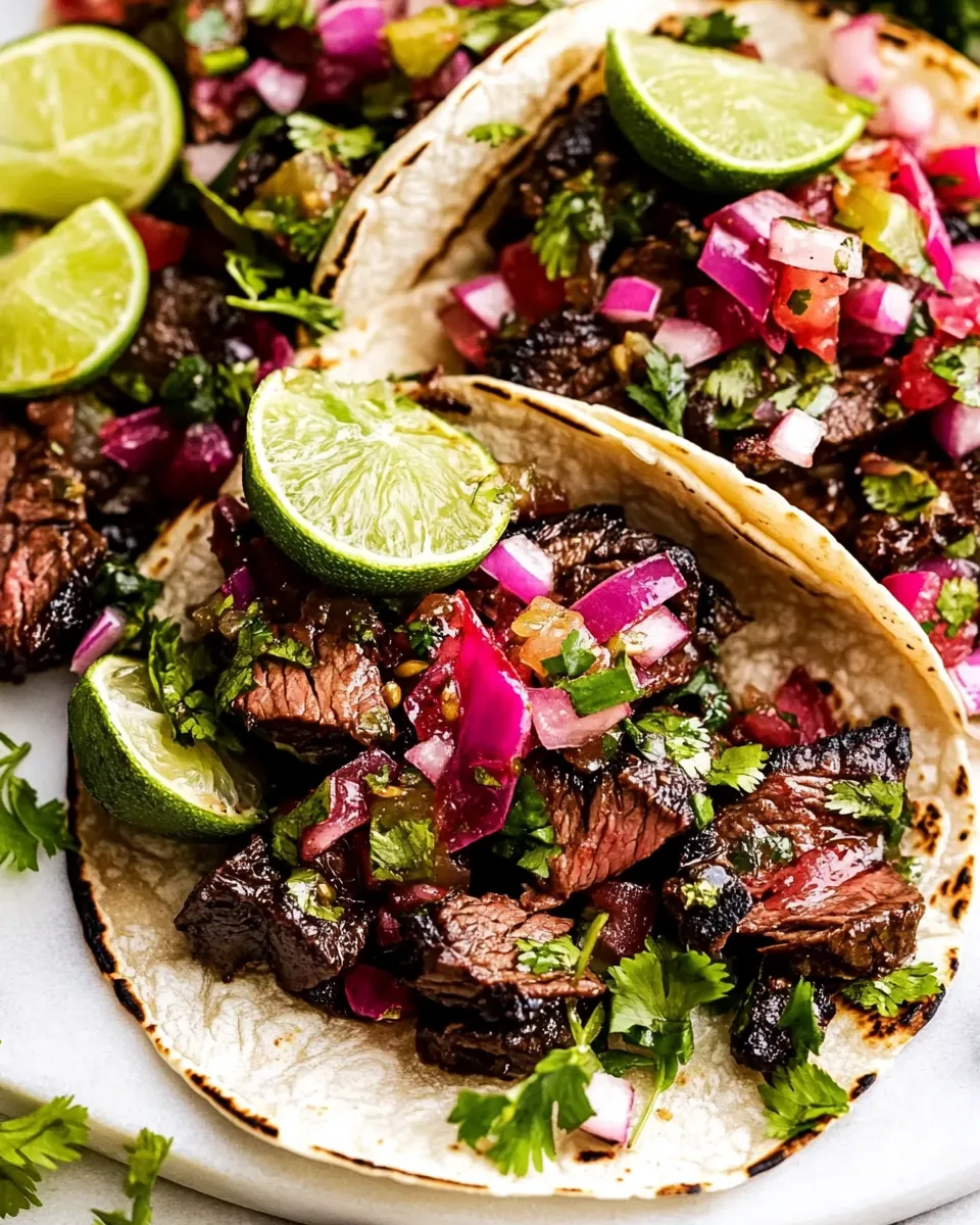 Easy How to Make Steak Tacos food shot