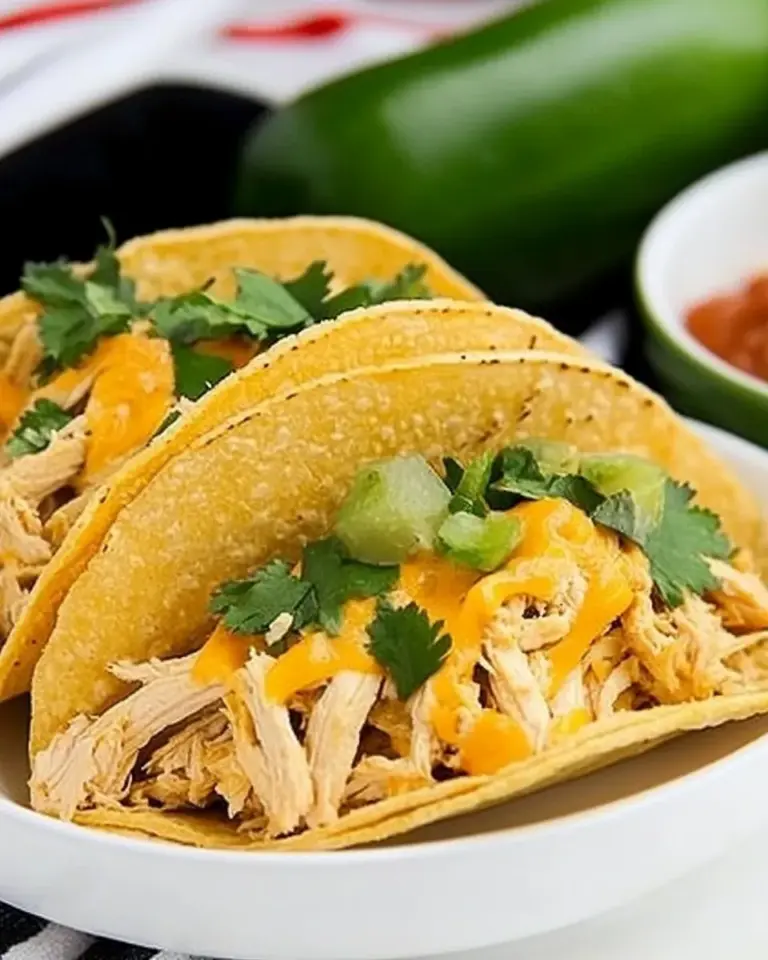 Homemade Instant Pot Cheesy Chicken Tacos photo