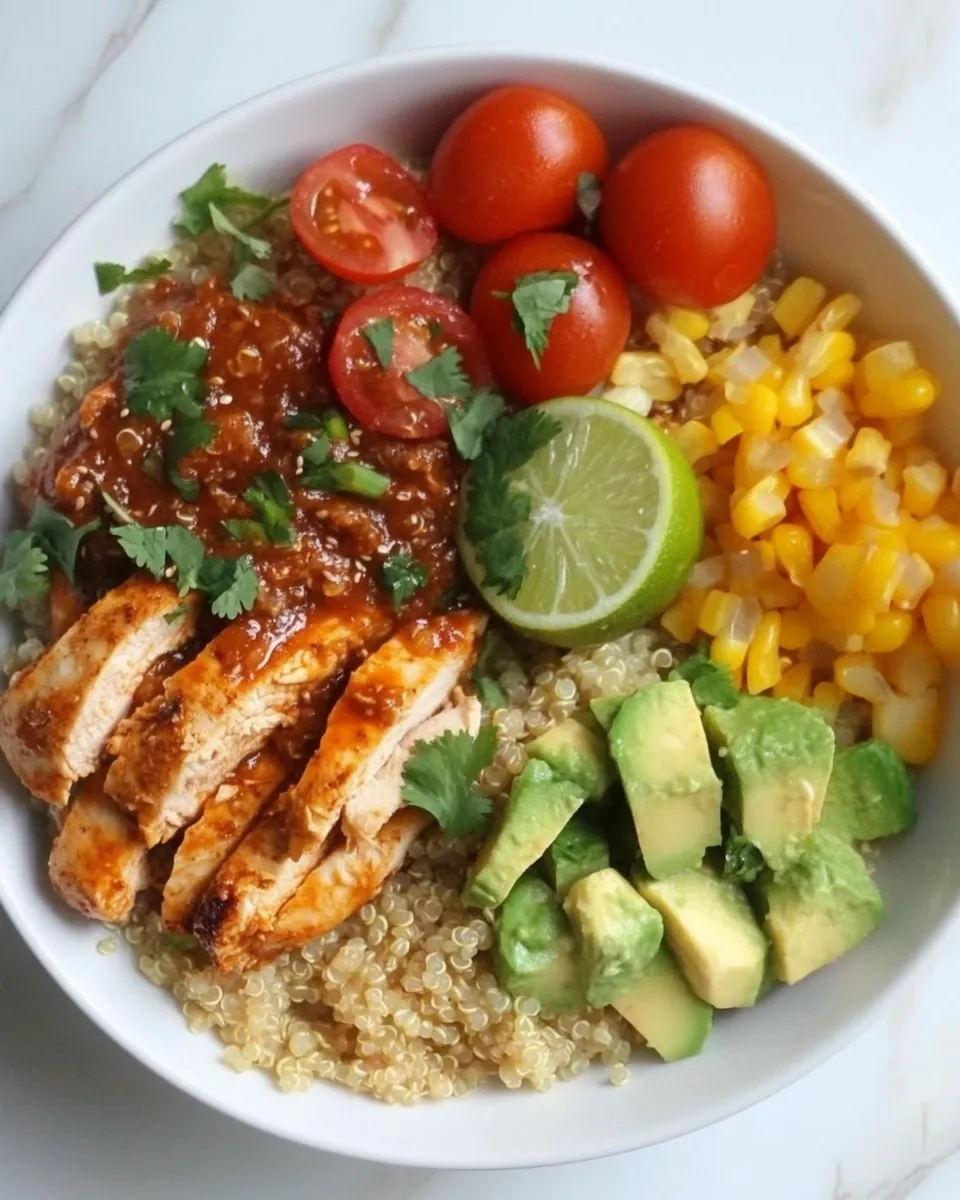 Delicious Instant Pot Chipotle Chicken Bowls with Cilantro Lime Quinoa photo
