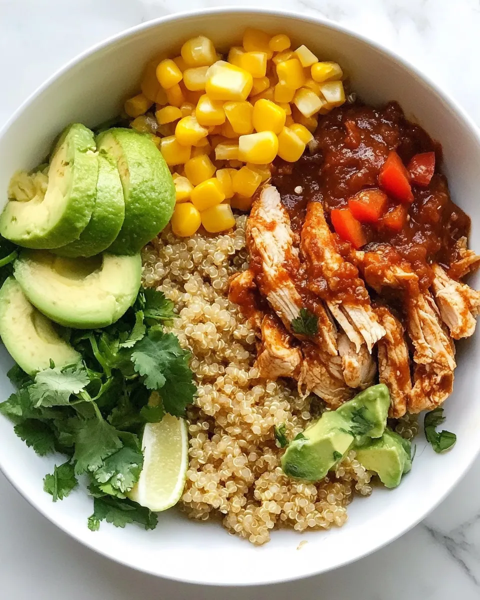 Easy Instant Pot Chipotle Chicken Bowls with Cilantro Lime Quinoa dish photo