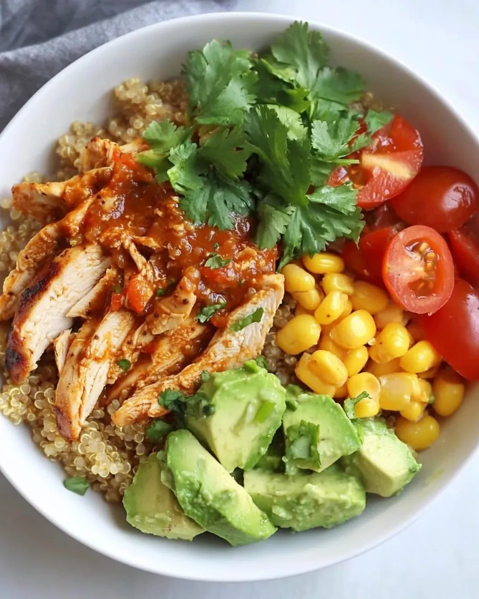 Healthy Instant Pot Chipotle Chicken Bowls with Cilantro Lime Quinoa recipe image