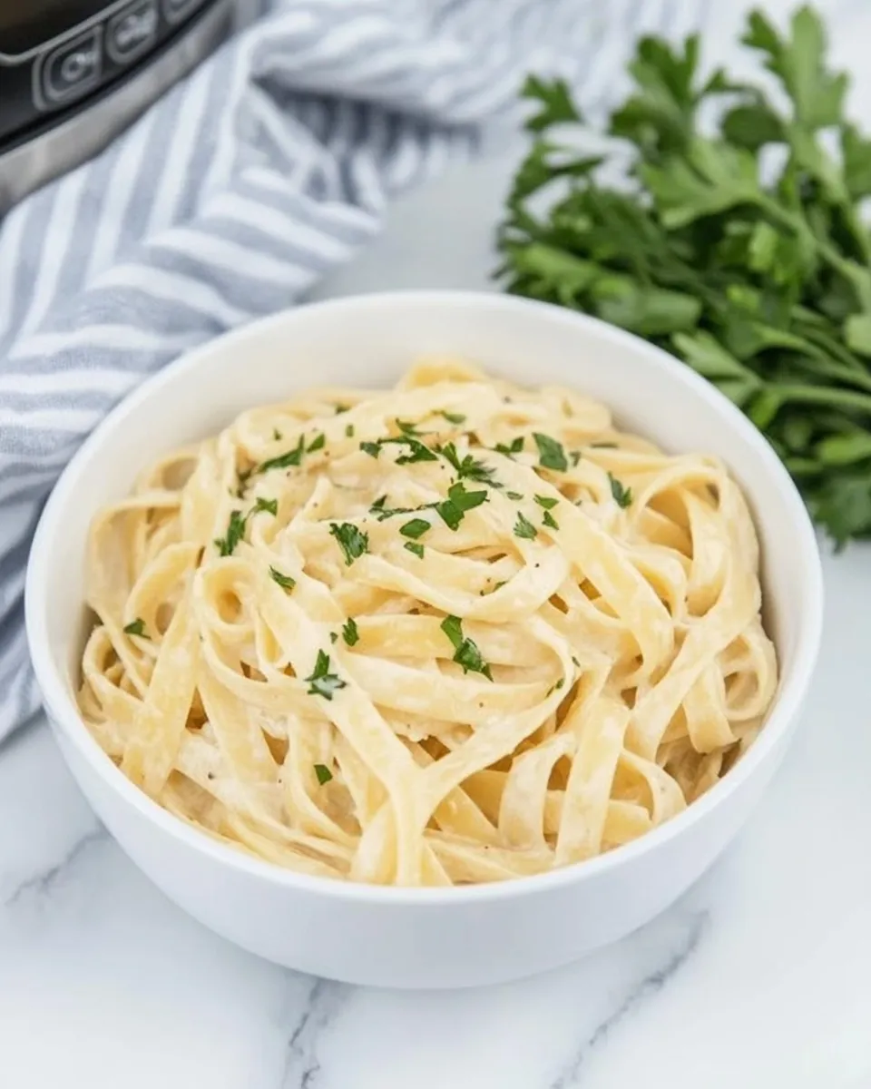 homemade Instant Pot Fettuccine Alfredo photo