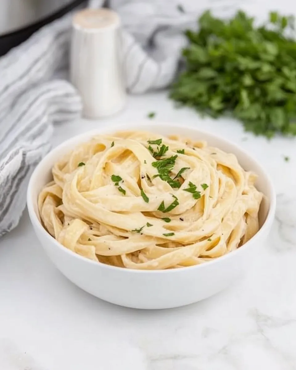 delicious Instant Pot Fettuccine Alfredo shot