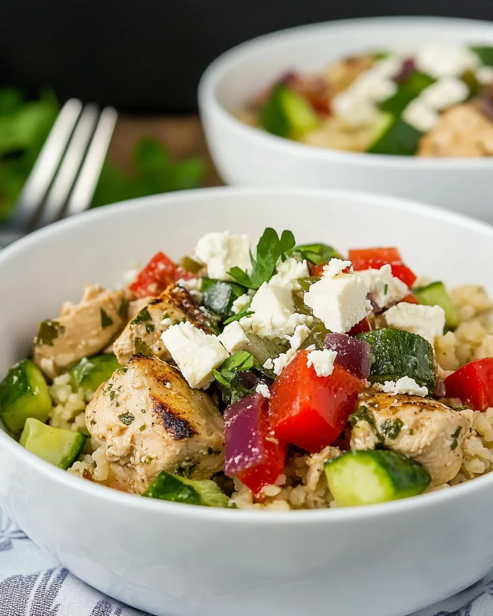 Homemade Instant Pot Greek Chicken Bowls photo