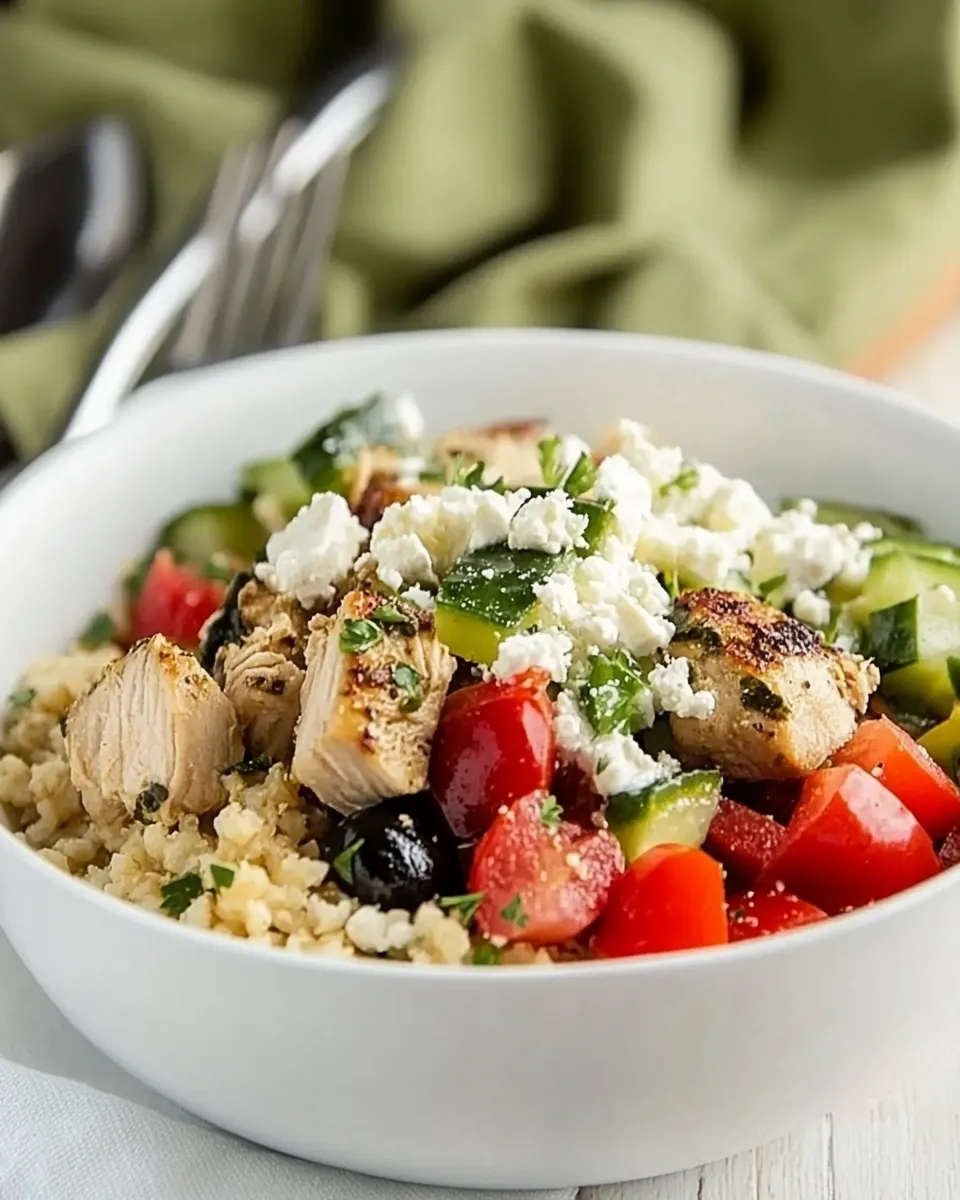 Easy Instant Pot Greek Chicken Bowls recipe image
