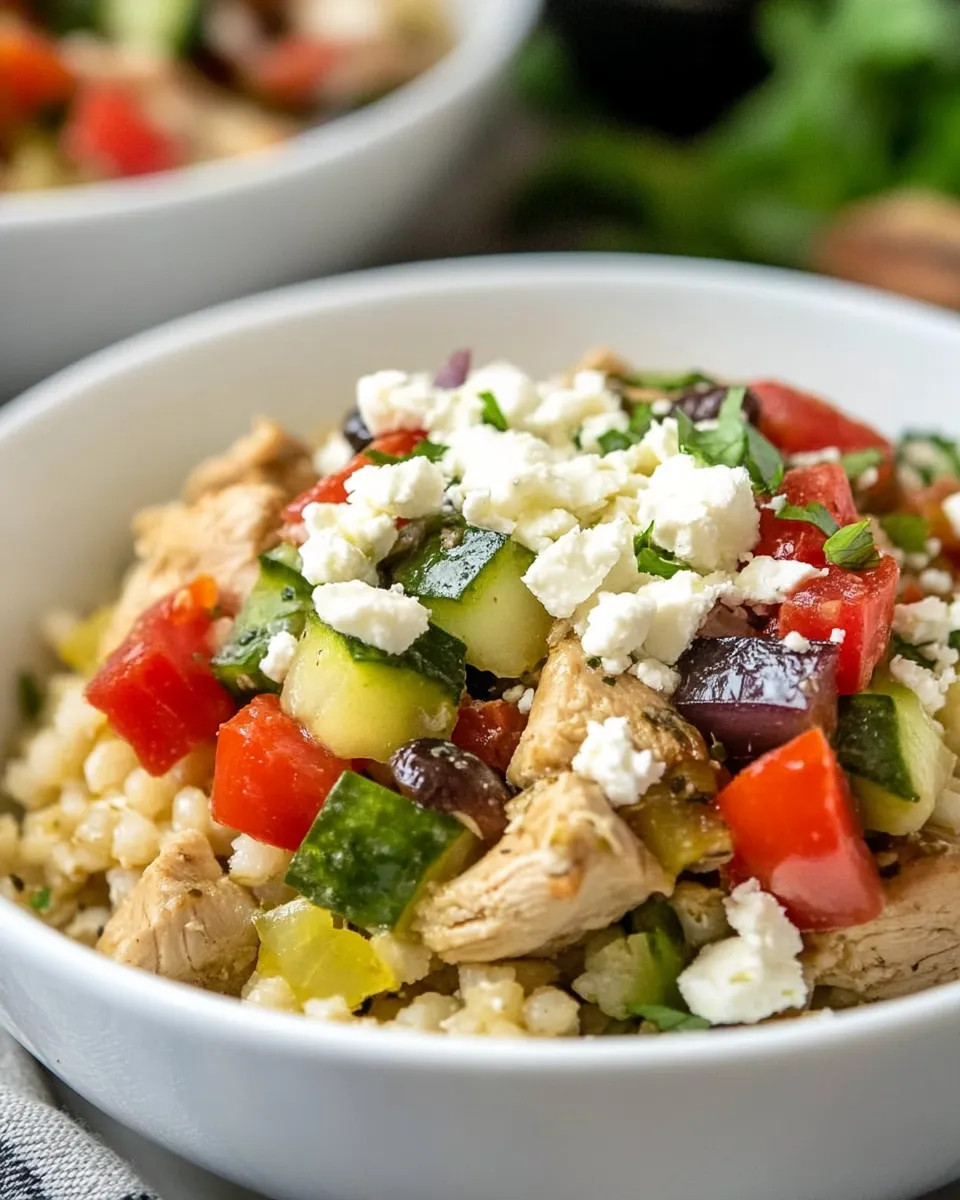 Delicious Instant Pot Greek Chicken Bowls dish photo