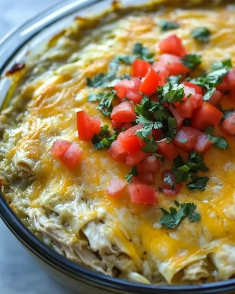Homemade Instant Pot Salsa Verde Chicken Enchilada Casserole photo