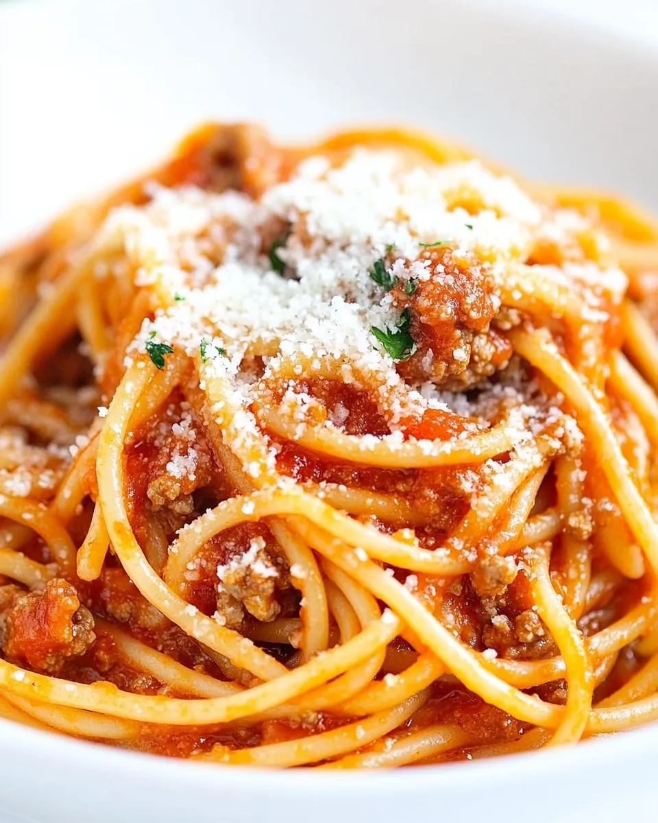 delicious Instant Pot Spaghetti Recipe plate image
