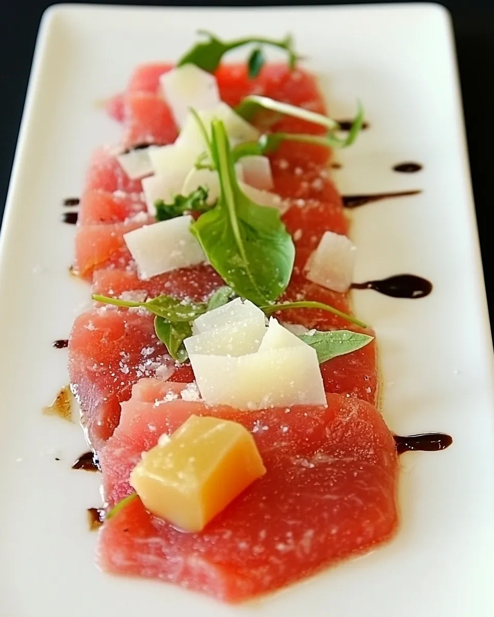 Classic Italian Beef Carpaccio with Dijon Balsamic Vinaigrette image