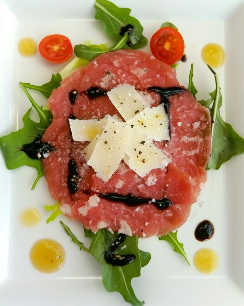 Easy Italian Beef Carpaccio with Dijon Balsamic Vinaigrette recipe photo