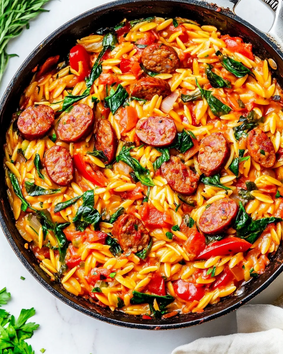 Homemade Italian Orzo and Sausage Skillet photo