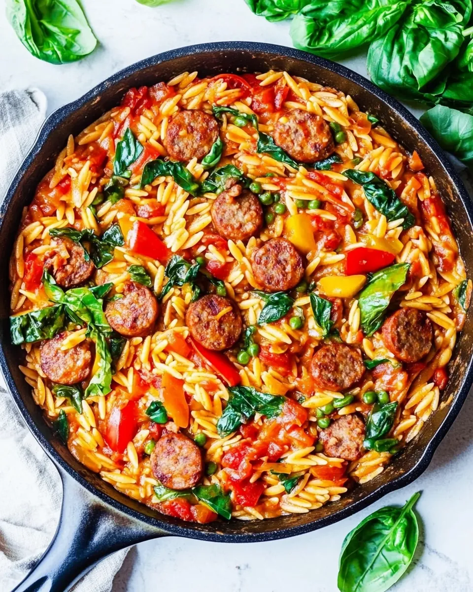 Classic Italian Orzo and Sausage Skillet image