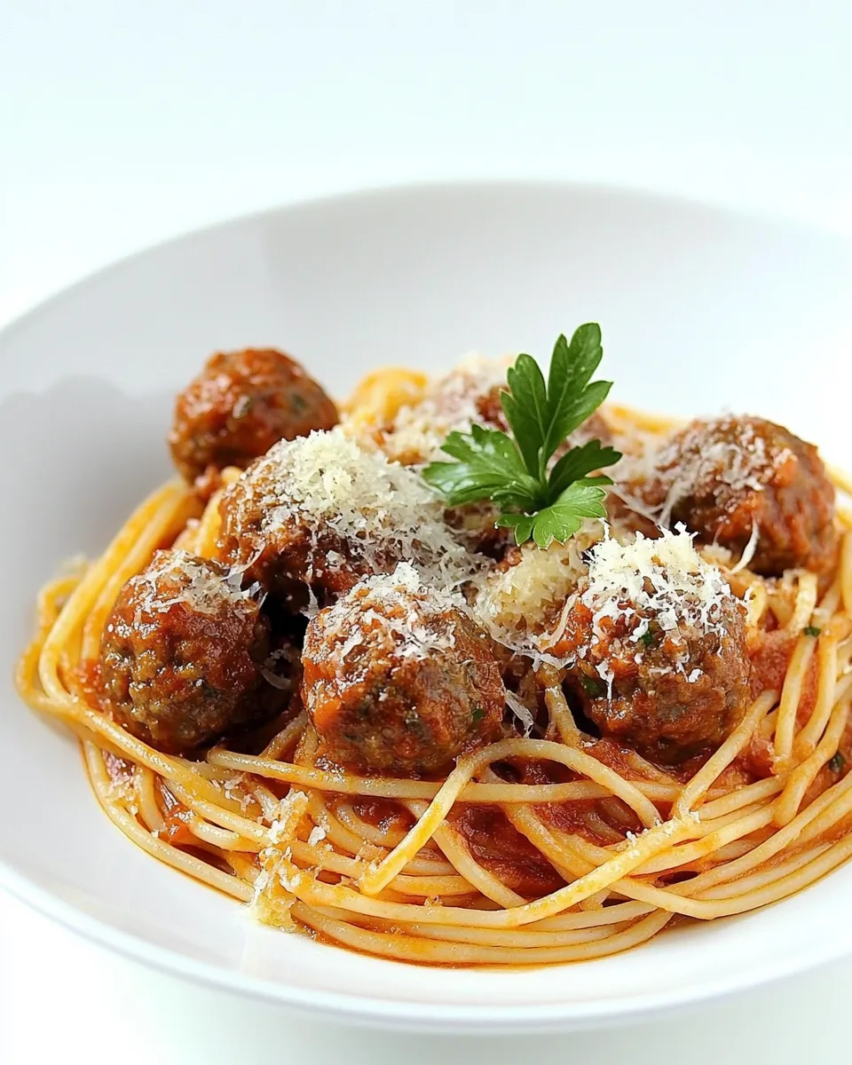 Easy Italian Spaghetti with Meatballs recipe photo