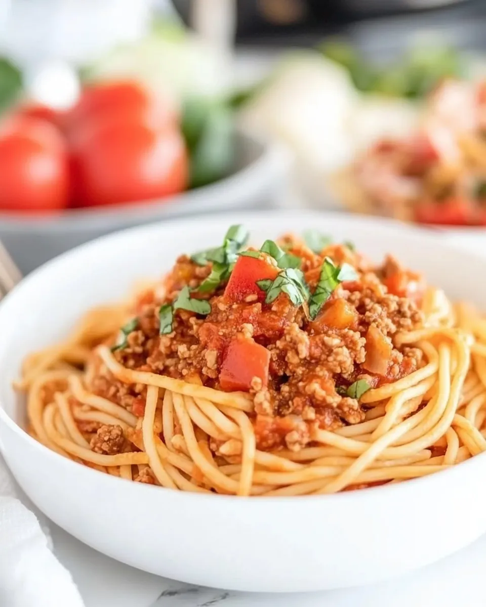 Classic Italian Style Ground Turkey Spaghetti image