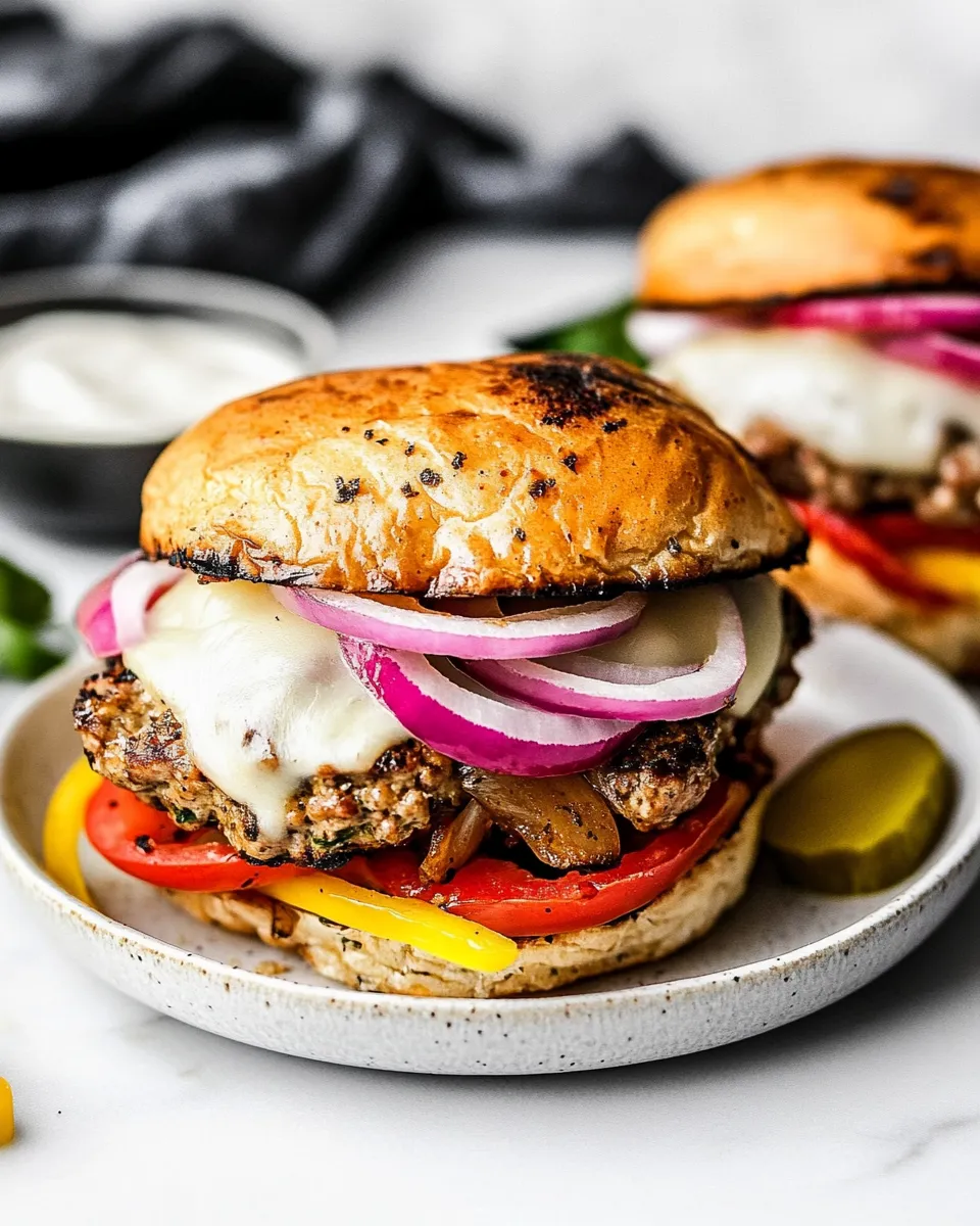 Easy Italian Turkey Burgers recipe image