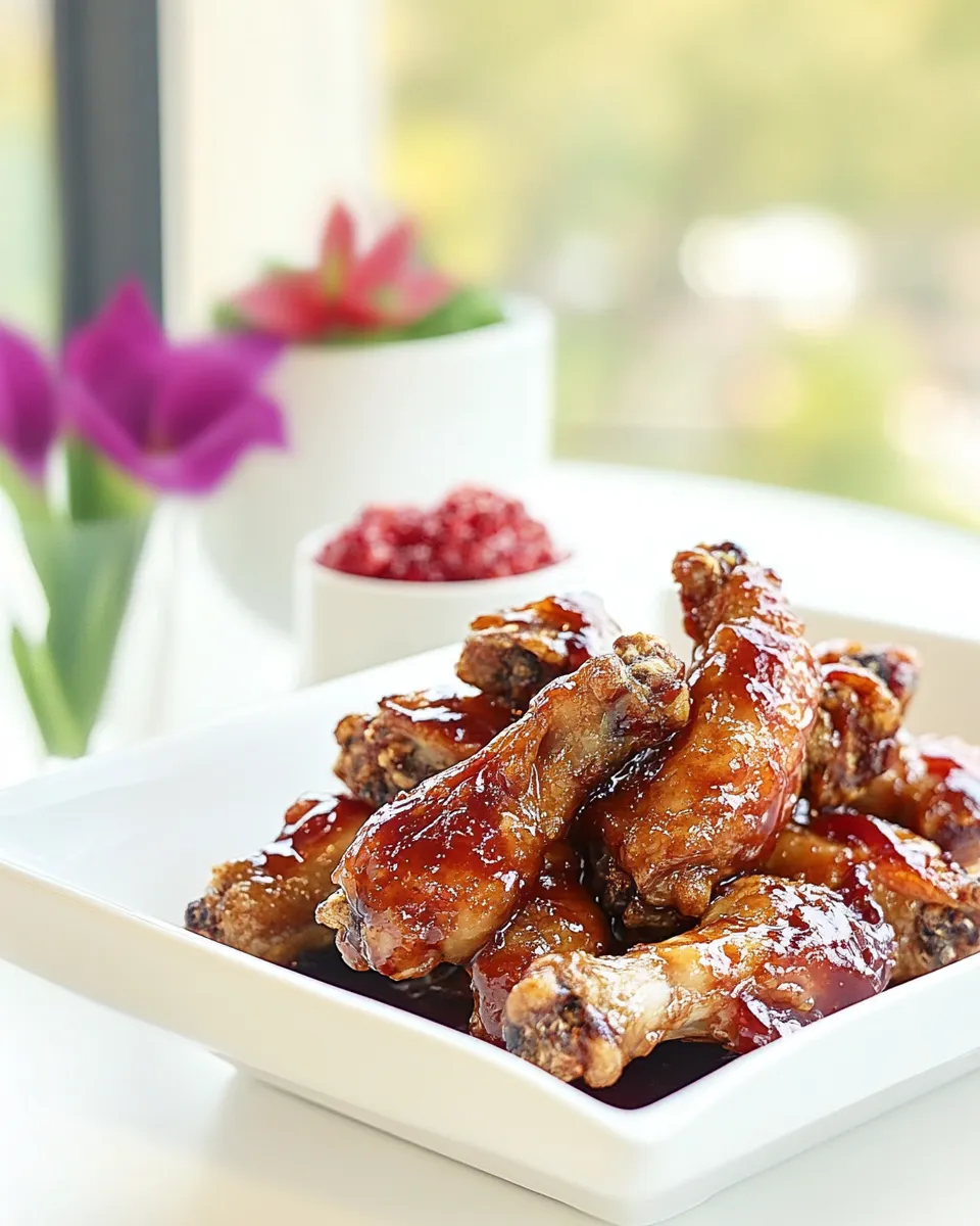 Homemade Jammin Spicy Plum Chicken Wings photo