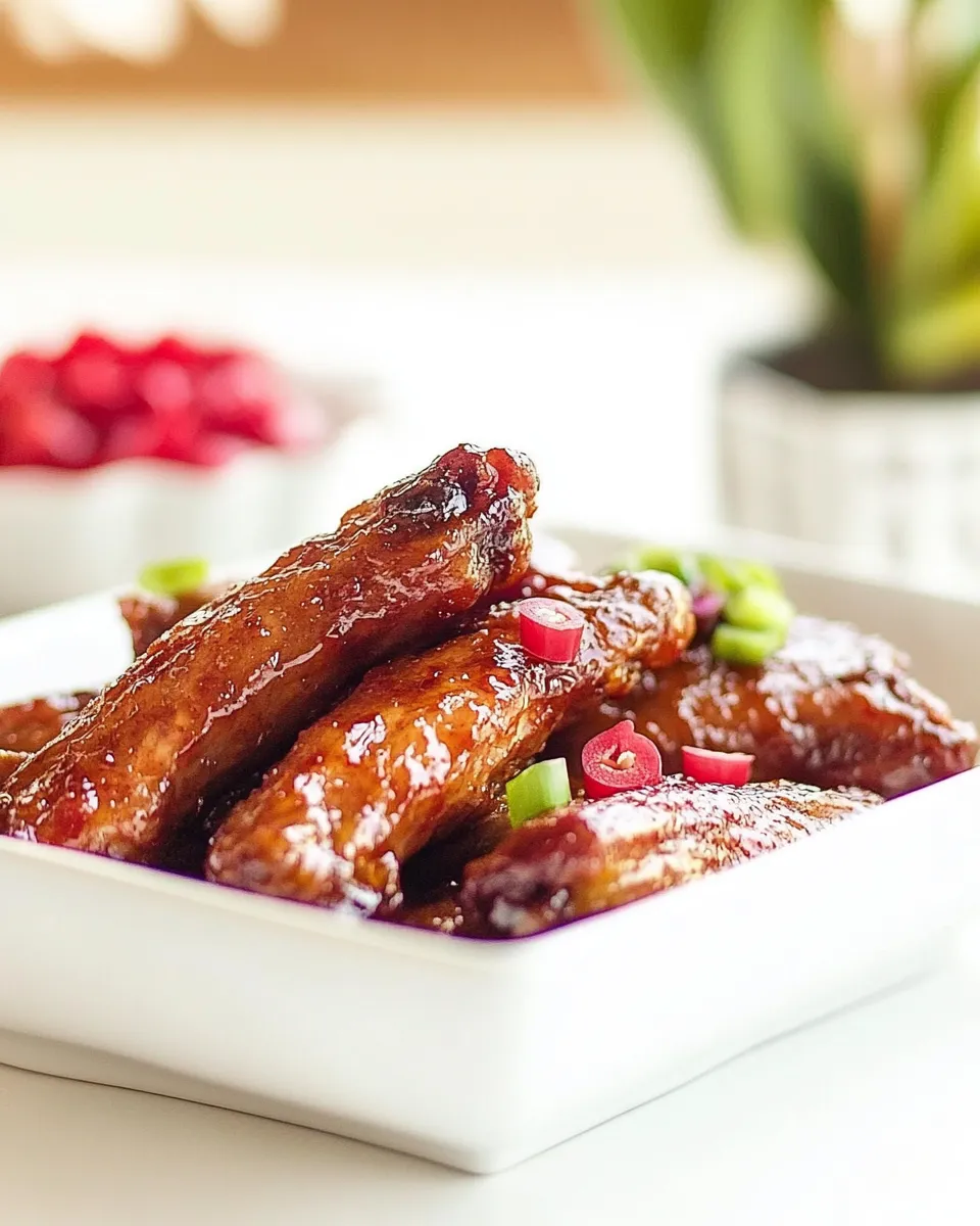 Delicious Jammin Spicy Plum Chicken Wings dish photo
