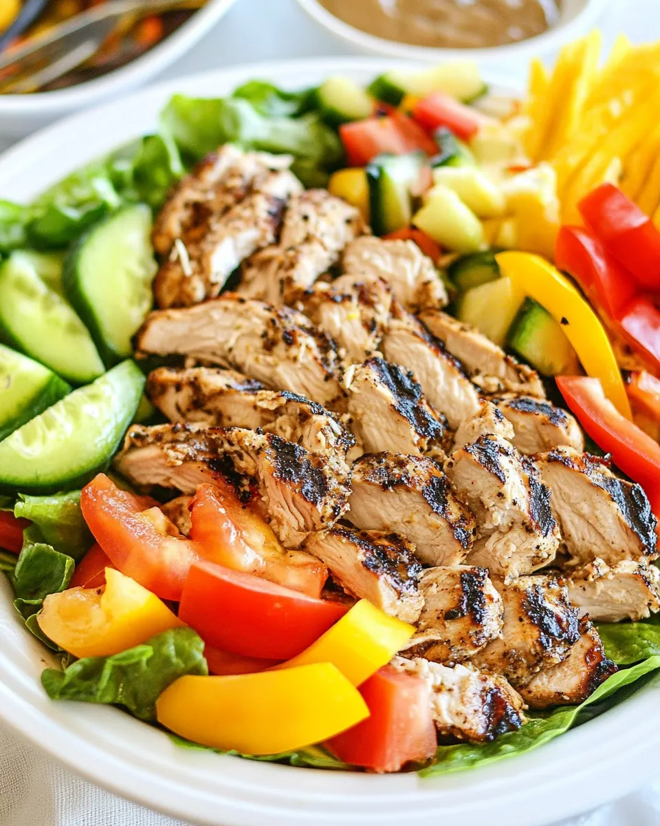Easy Jerk Chicken Salad food shot