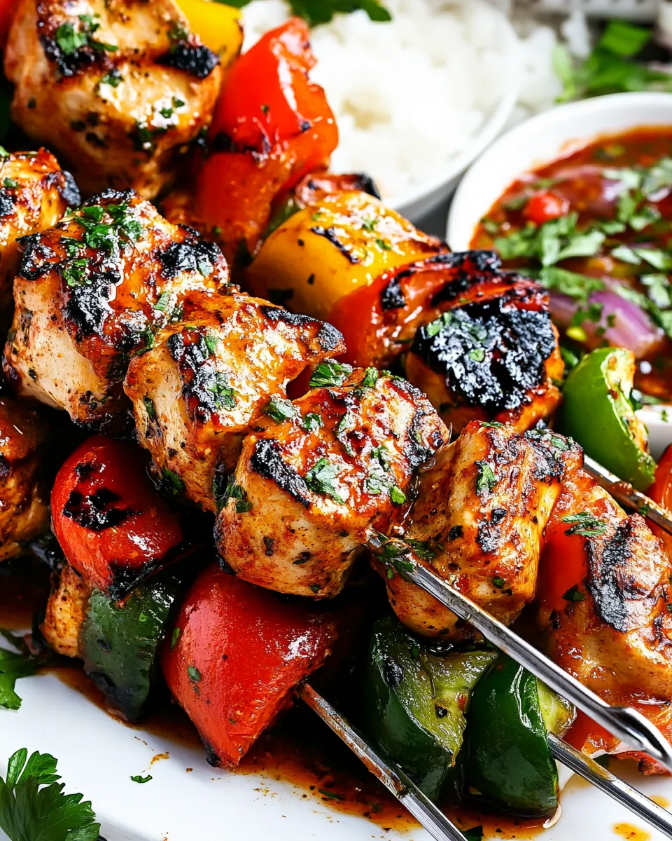 Delicious Juicy Chicken Kabob plate image