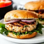 Homemade Juicy Grilled Garlic Turkey Burgers recipe photo