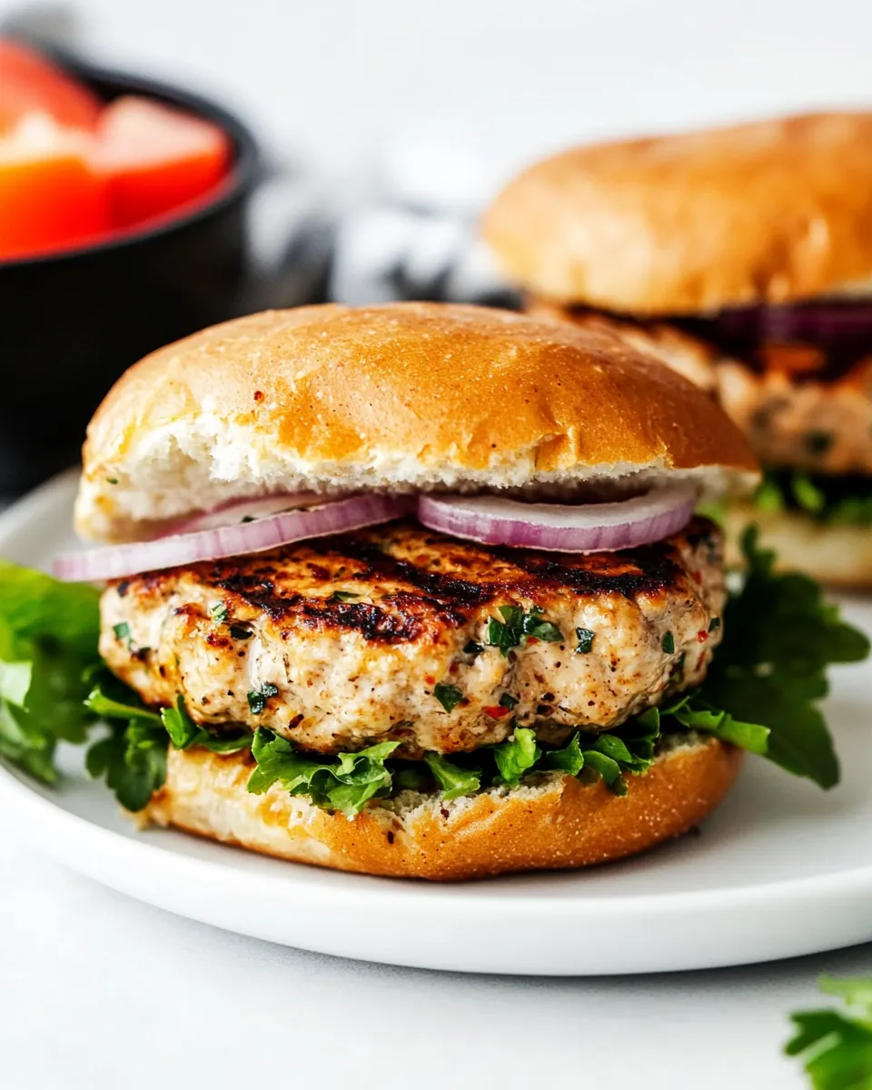 Homemade Juicy Grilled Garlic Turkey Burgers recipe photo
