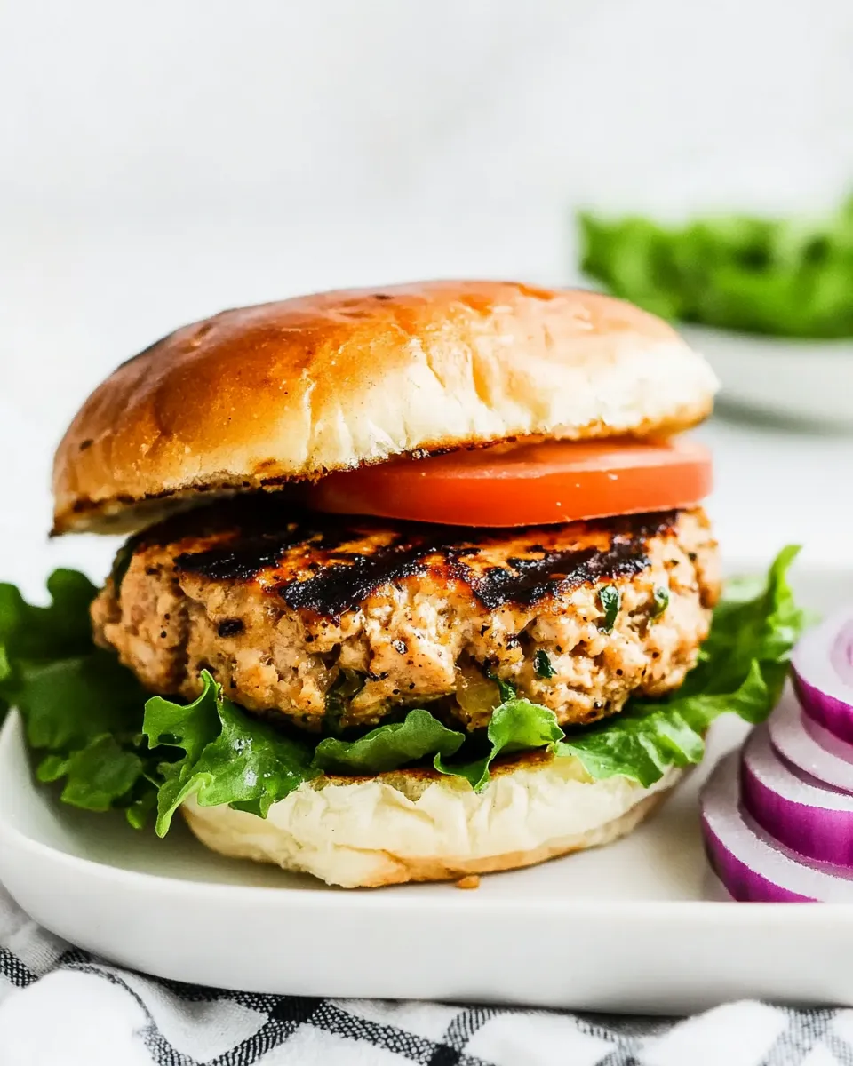 Delicious Juicy Grilled Garlic Turkey Burgers image