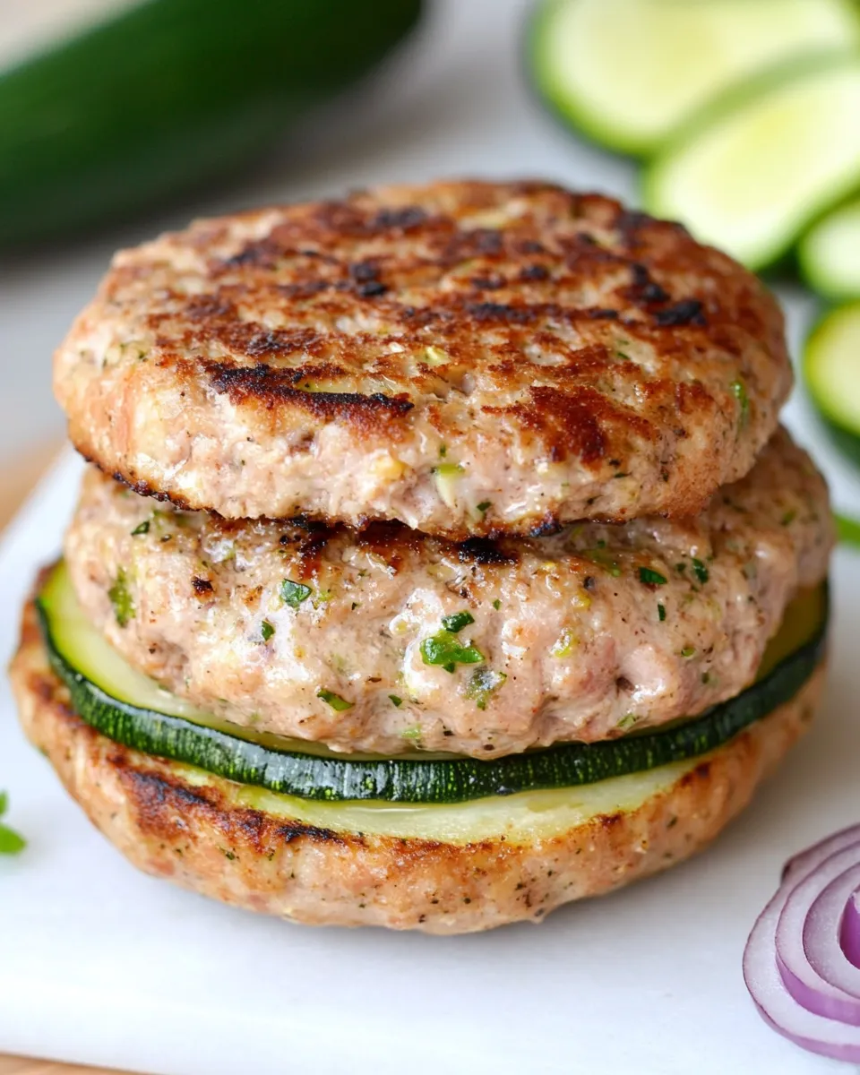 Homemade Juicy Turkey Burgers with Zucchini recipe photo