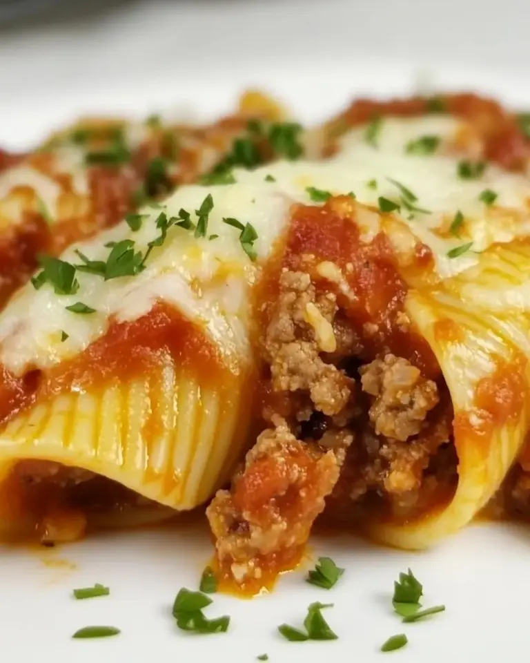 homemade Jumbo Stuffed Shells With Meat (Ground Beef!) photo