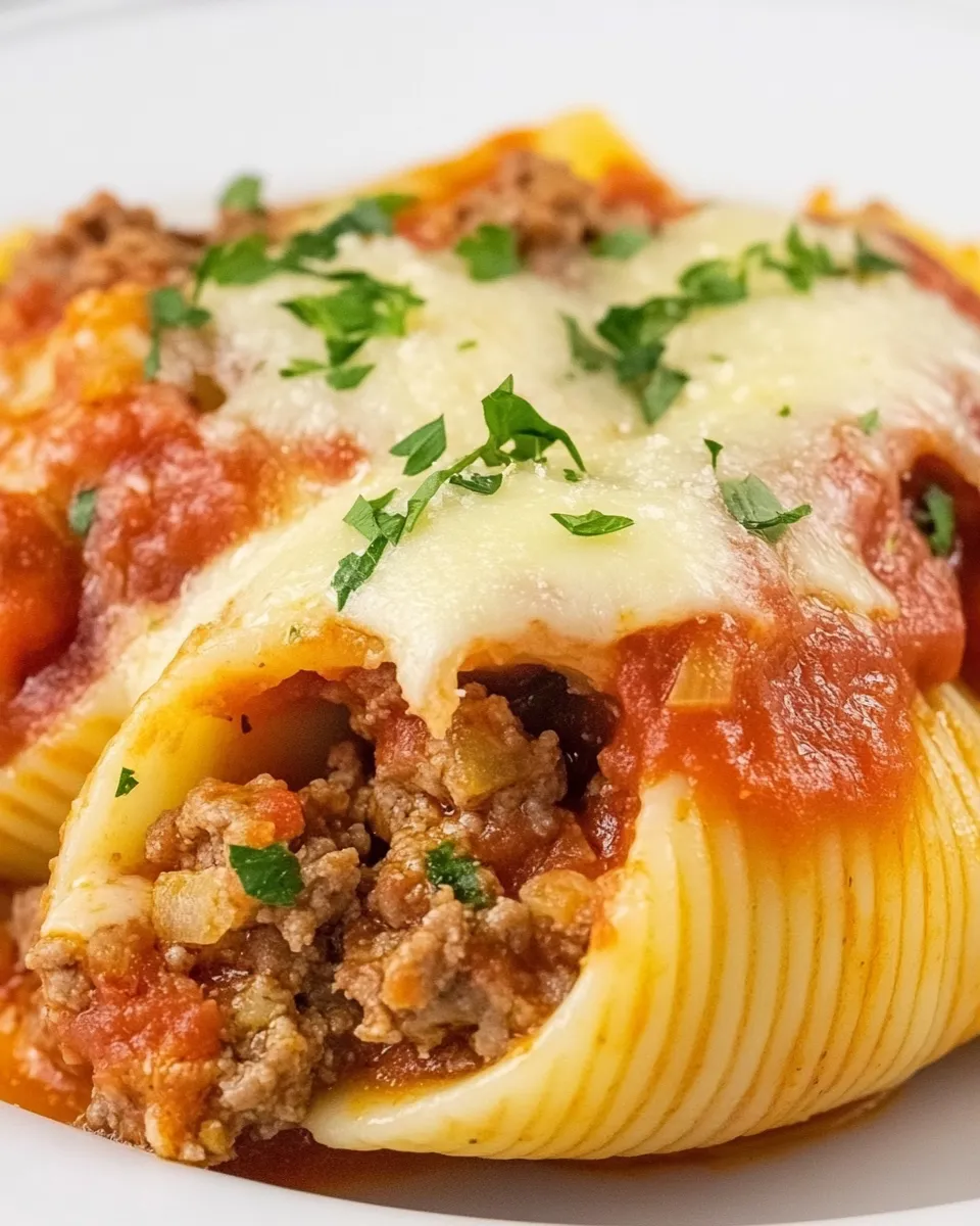 classic Jumbo Stuffed Shells With Meat (Ground Beef!) image