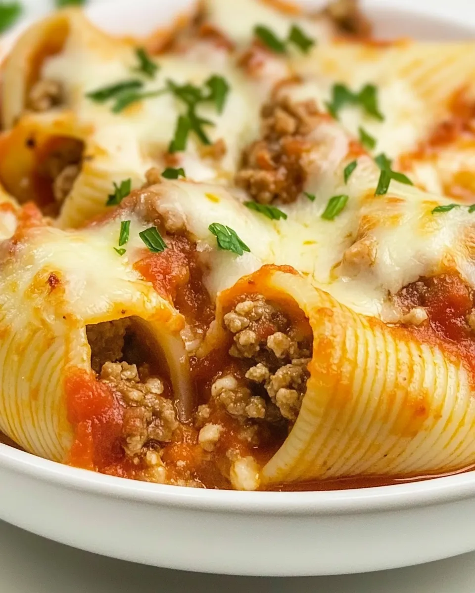 delicious Jumbo Stuffed Shells With Meat (Ground Beef!) dish photo