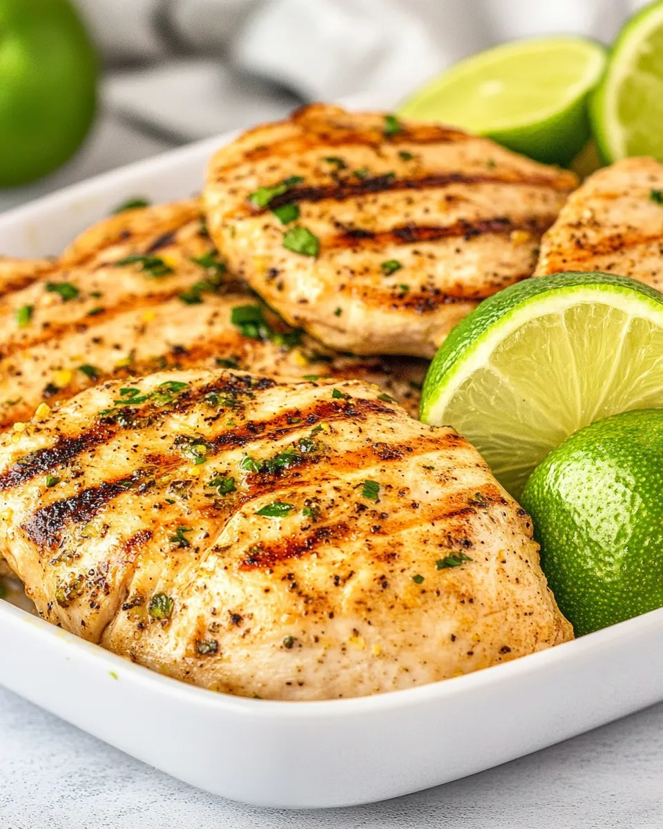 Healthy Key Lime Grilled Chicken dish photo