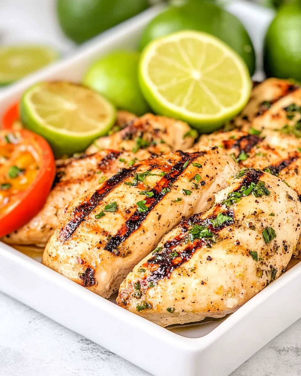 Easy Key Lime Grilled Chicken food shot